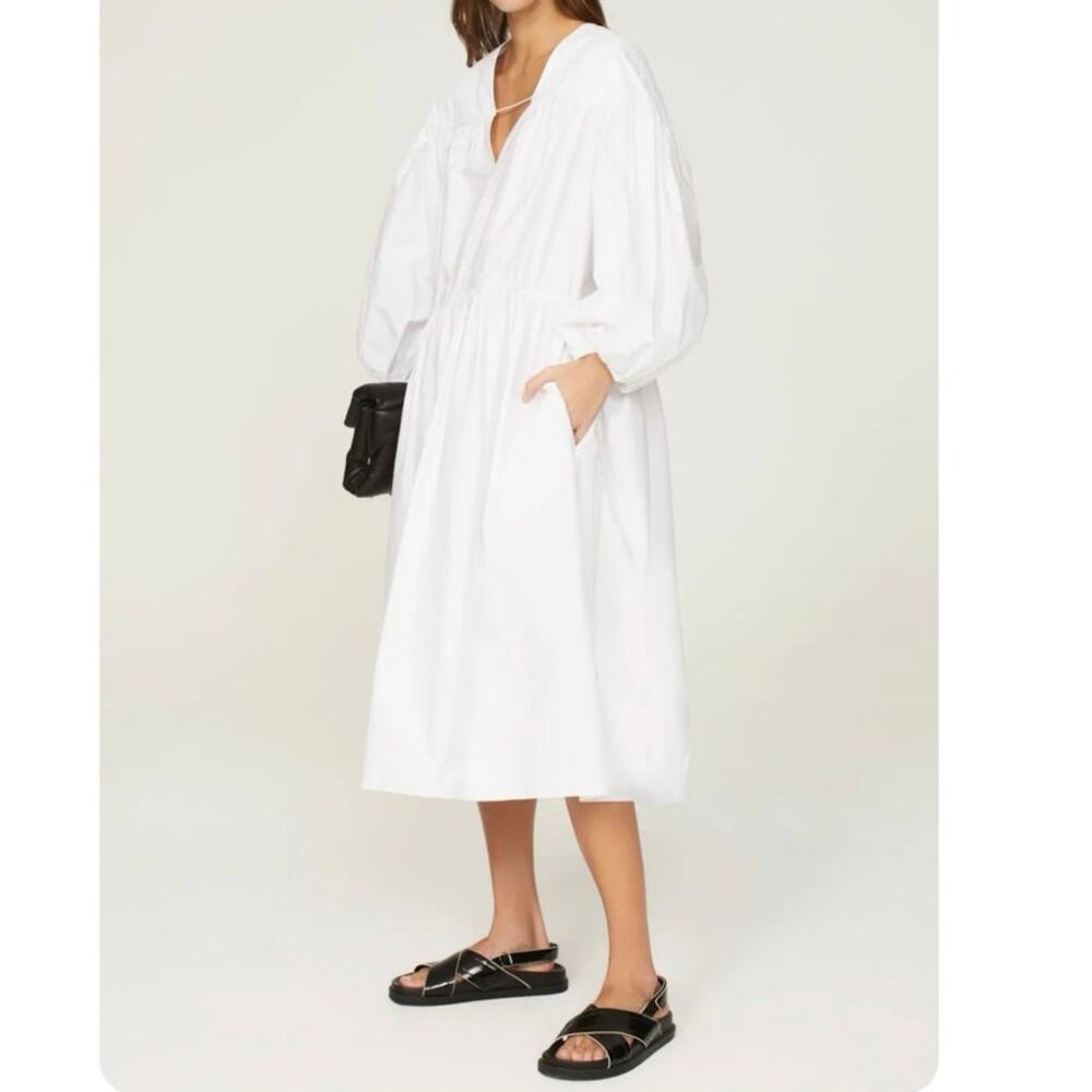 Rosetta Getty White Midi Dress Small